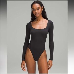 lululemon athletica Black Long Sleeve Bodysuit